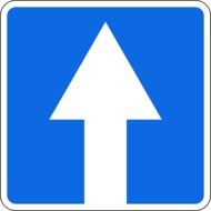 road sign one way