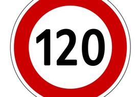 speed limit 120 sign drawing