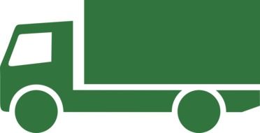 drawing of a green truck on a white background