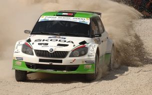 Racing car "skoda" on the rally