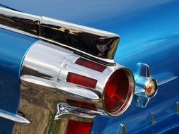 Blue retro oldsmobile