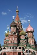 St. Basil's Cathedral with multicolored domes