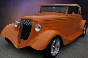 orange classic car