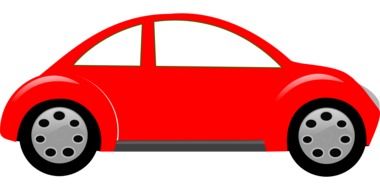 red automobile as a vector drawing
