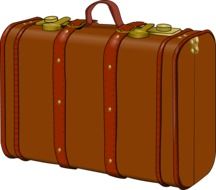 suitcase on a white background