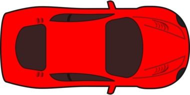 isolated red sport car