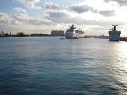 large cruise liners in port