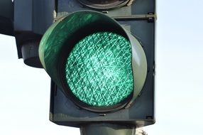 Traffic light with green signal