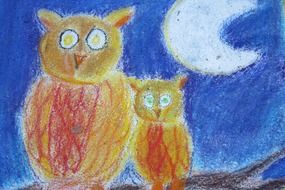 owls drawing