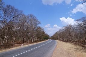 Empty road way in countryside