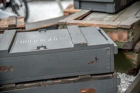 wooden retro transport boxes