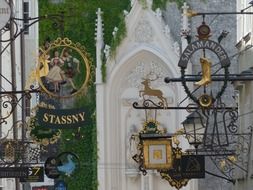 wrought iron signs in Salzburg