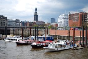 boats on the canal in hamburg