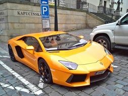 racing car on the street of Brno