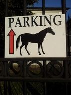 horse parking indicator
