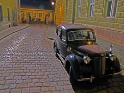 antique car on the street