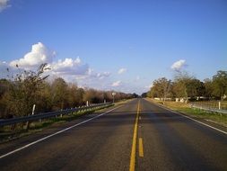 Empty road in town