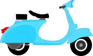 Picture of Blue scooter