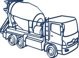 clipart of the concrete mixer car