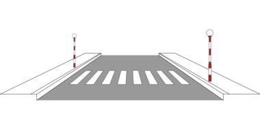 graphic illustration of pedestrian crossing