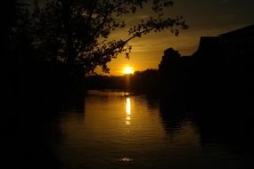 golden sunset on the Danube