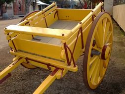 yellow cart on the street