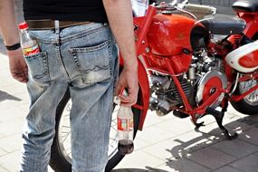 Cola in the back pocket of jeans