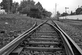 gray empty rails
