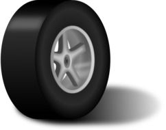 graphic image of a black tire