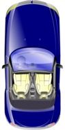 car blue seats drawing