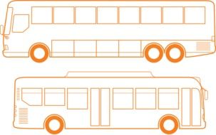 graphic image of two buses