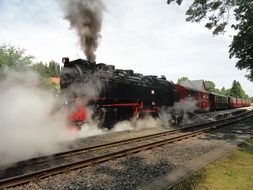 train on the railway in germany