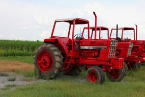 red new tractors