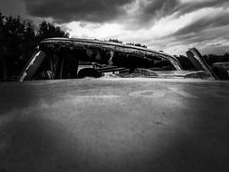 demolished car after an accident