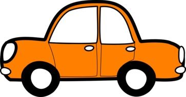 child drawing orange car