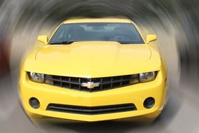 yellow auto camero