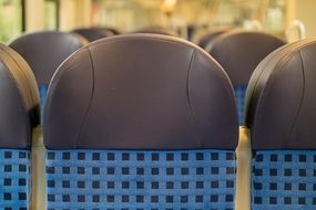 empty train seat detail