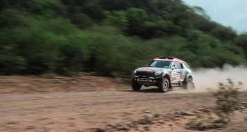 truck on the racetrack