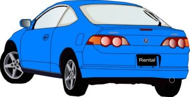 Blue car clipart