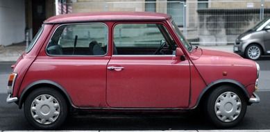 vintage red german car