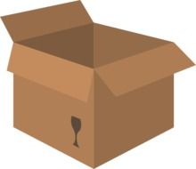 cardboard box on a white background