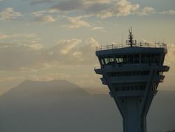 high control tower at the airport