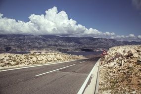 road with clouds
