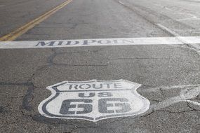 route 66 sign in Texas