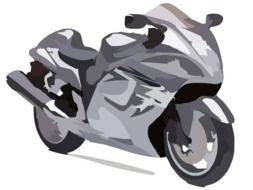 grey sport motorcycle