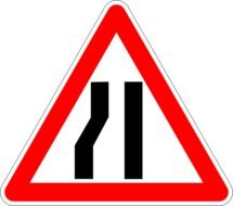 road narrows
