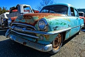 old rusty cars