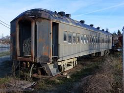 train cars on the railway