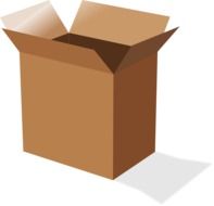 drawing of a cardboard box