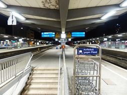 Platform on railway station